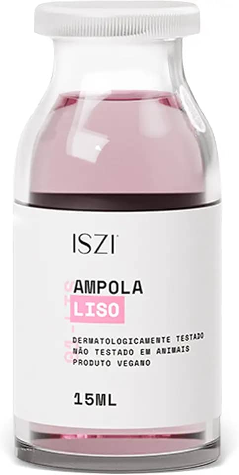 Ampola Liso 15ml | Tratamento Rápido e Efeito Liso Natural | Brilho, Maciez e Alinhamento dos Fios | Iszi