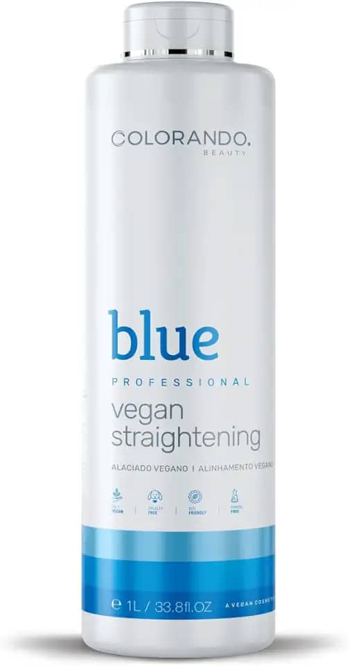 Escova Progressiva Blue Profissional 100% Vegano - Alisamento Capilar - Líquido - Vegano - Todos os tipos de cabelo
