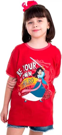 Camiseta Mulan Infantil Hero Piticascriança-unissex