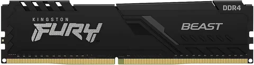 MEMÓRIA KINGSTON FURY BEAST DIMM DDR4 8GB 3200 MHZ KF432C16BB/8 1,35V 1Rx* 288 pinos Desktop Gamer
