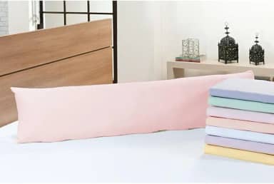 Xuxão Travesseiro de Corpo Antialérgico + Fronha 400 Fios Com Zíper (Rose)