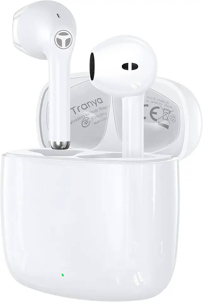 Tranya F4 Fone de Ouvido Bluetooth Sem Fio, Bluetooth 5.3 -Branco