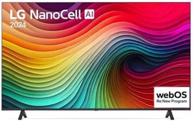 Smart TV 4K 75' LG NanoCell 75NANO80T Processador α5 Ger7 AI Hub de Esportes Alexa/Chromecast integrado webOS 24 Controle Smart Magic