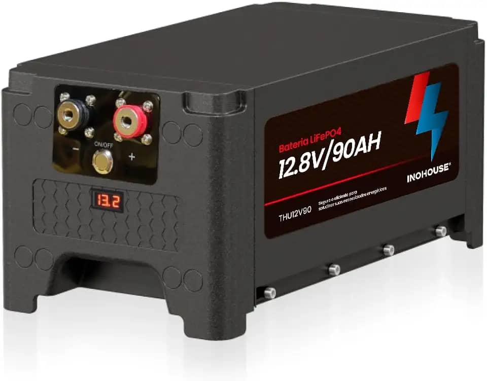 Bateria Solar 12v 90ah Lifepo4 1,15kwh Bms Thunder Inohouse