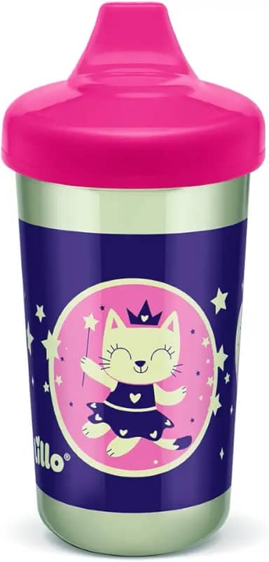 Lillo Copo Antivazamento Glow Max 320Ml Rs Brilha No Escuro