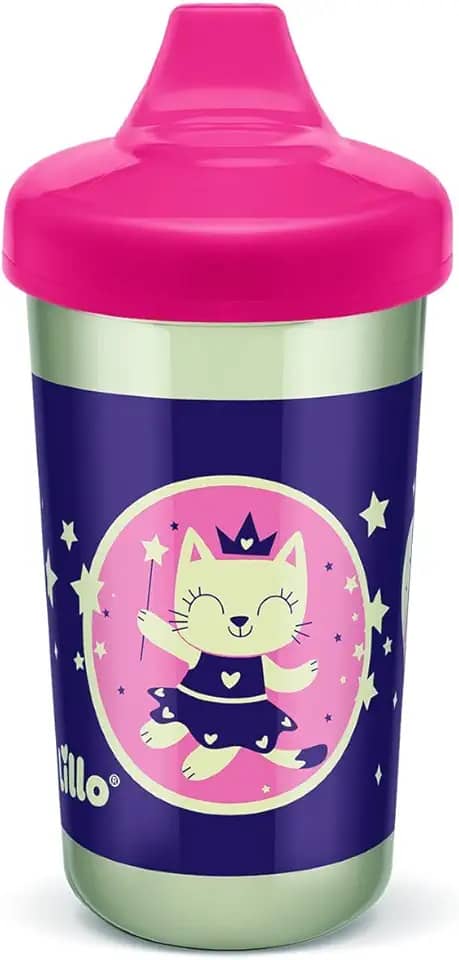 Lillo Copo Antivazamento Glow Max 320Ml Rs Brilha No Escuro