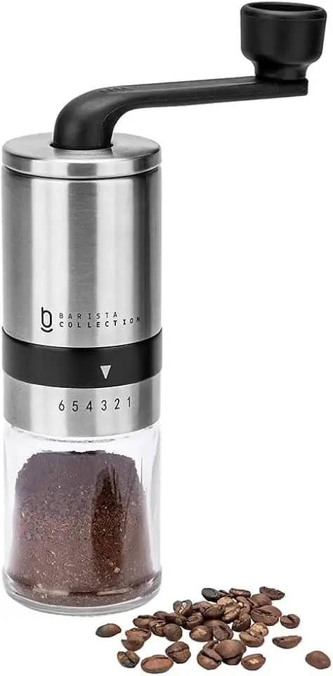 Moedor de Café Grãos Manual Cerâmica Biscuitt Perfectto Barista Collection Inox