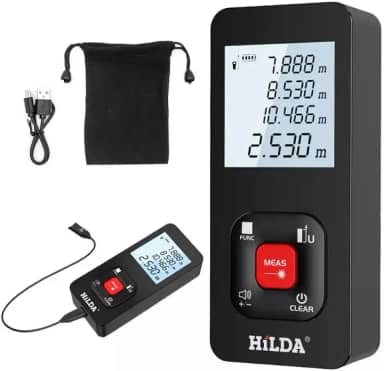 Trena Laser Digital Profissional 50 Metros Medidor de Distância Recarregável USB-C