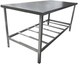 Mesa Inox Bancada Industrial Para Cozinha De Restaurante Padaria Pizzaria 2 Metro Sebem