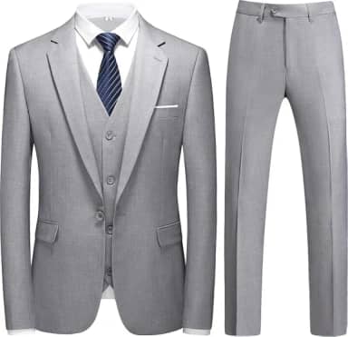 Terno Poliviscose Slim Cinza Asfalto Blazer e Calça