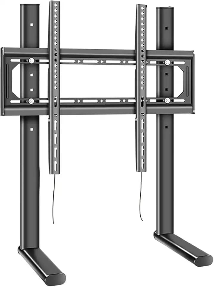 ININOSNP TV Station Desktop TV Station Base for TV de secretária, adequada para televisões de ecrã plano de 42 a 80 polegadas, com design de fivela com cordão