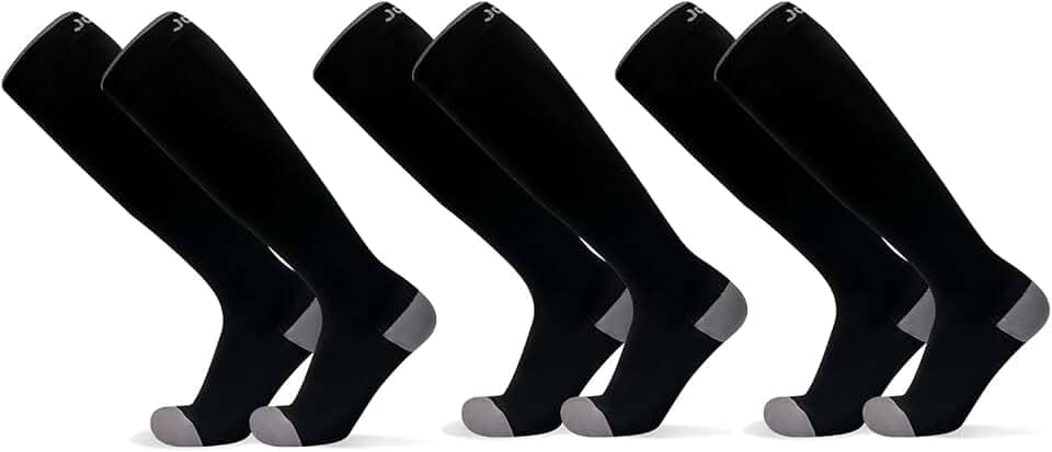 Meia de Compressão Cano Longo 15-30 mmHg melhor Para Academia,Corrida,Varizes,Viagens Melhor para homens e mulheres