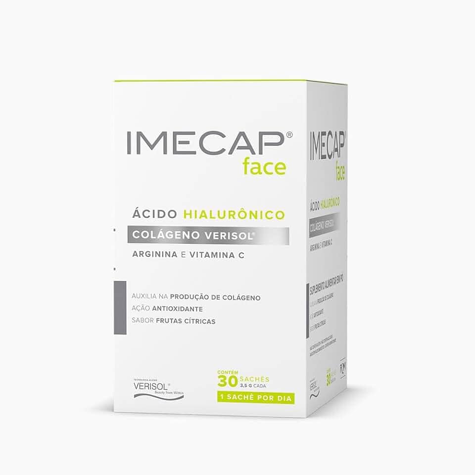 Imecap Face 30 Sachês - Colágeno Hidrolisado Verisol e Ácido Hialurônico