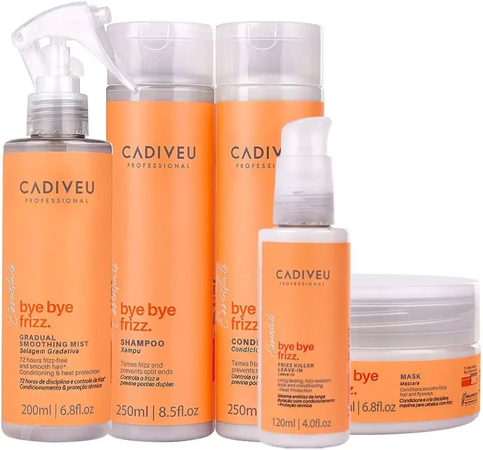 Kit Cadiveu Professional Bye Bye Frizz Shampoo Condicionador Selagem Gradativa Leave-in e Máscara (5 produtos)