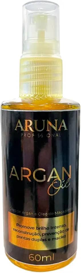 Óleo Capilar Argan e Macadâmia, Cabelos Hidratados, Perfumados, Proteção Térmica e Solar, Anti Frizz - 60ml