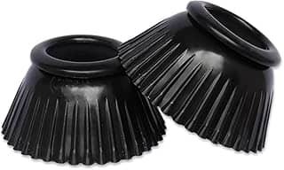 Cloche De Borracha Para Equinos e Muares Protetor de Casco (PRETO)