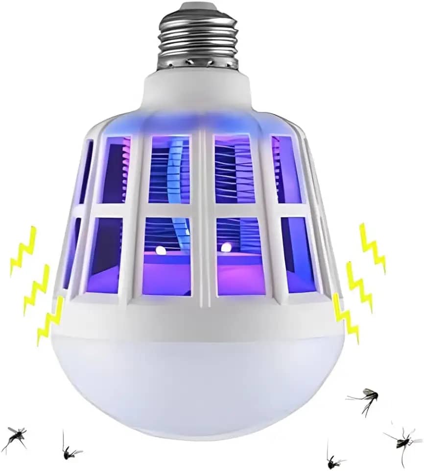【Lâmpada Mata Mosquito Elétrica 15W 220V】Armadilha Luz UV Contra Insetos, Repelente Eletrônico para Mosquitos, Pernilongos e Insetos Voadores,Portátil USB, Proteção Para Ambientes