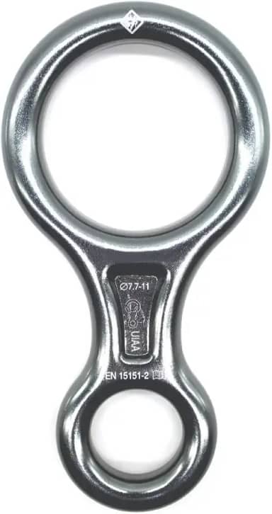 Freio oito (8) em alumínio Cinza USClimb 35KN com UIAA