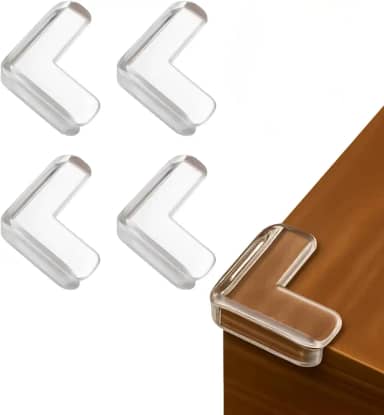 Protetor Quina de Mesa 4 unidades em Silicone com Adesivo Segurança Para Crianças E Bebes Proteção Anti-colisão