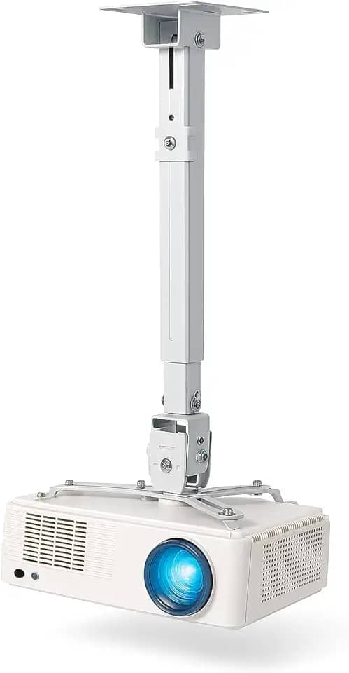 Suporte Projetor Teto e Parede Articulado Premium Branco Ajustável Giratório para 15kg MTP-02D