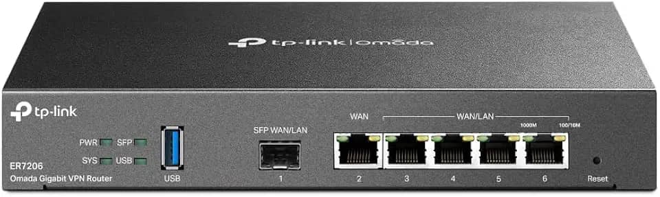 TP-Link ROTEADOR VPN GIGABIT MULTI-WAN TL-ER7206 SMB, Preto