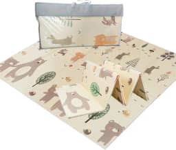 Tapete Infantil Emborrachado Térmico Antiderrapante Dobrável Atividades Dupla Face 6mm 1,80x1,50m