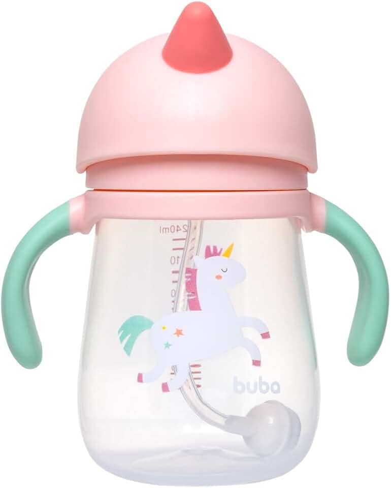 Buba, Copo Com Dispositivo Canudo Magic Unicórnio