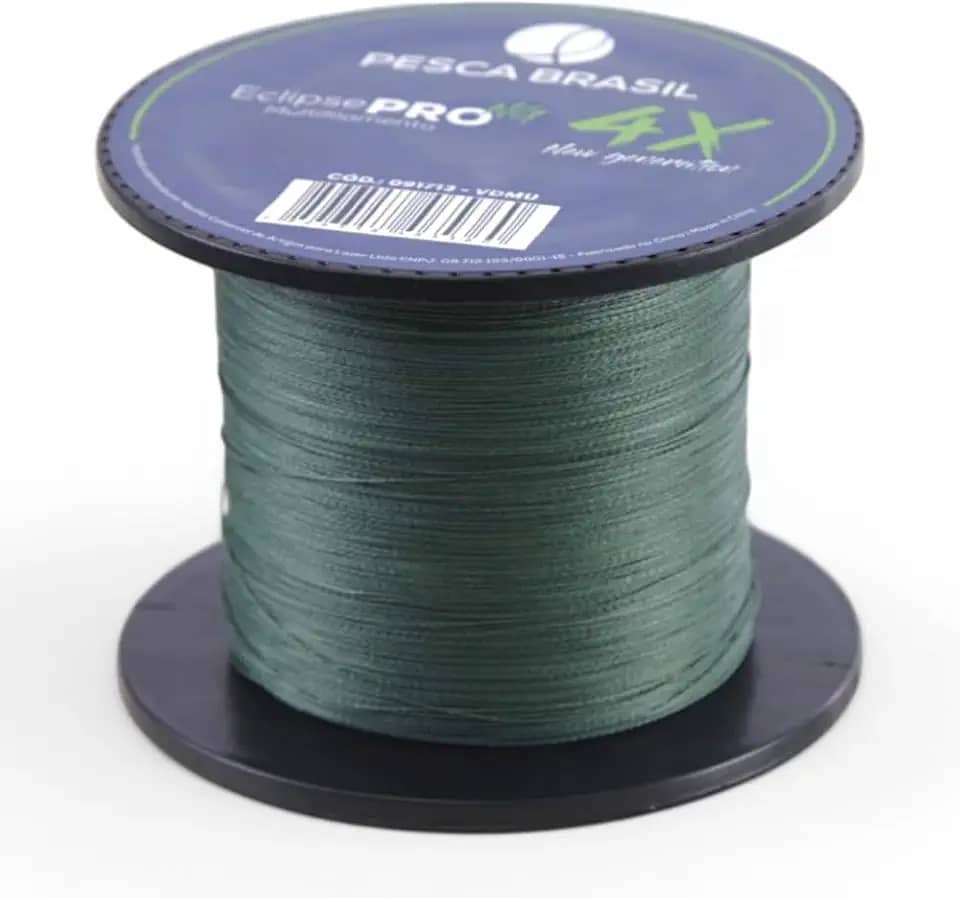 Pesca Brasil, Linha de Pesca 500m Multifilamento Resistente 0,18 mm Pesca Esportiva, Linha Multi Eclipse Pro 4X NG