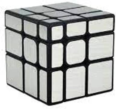 Cubo Magico Profissional Mirror Blocks 3x3 Demolidor, Moyu Meilong, Prateado