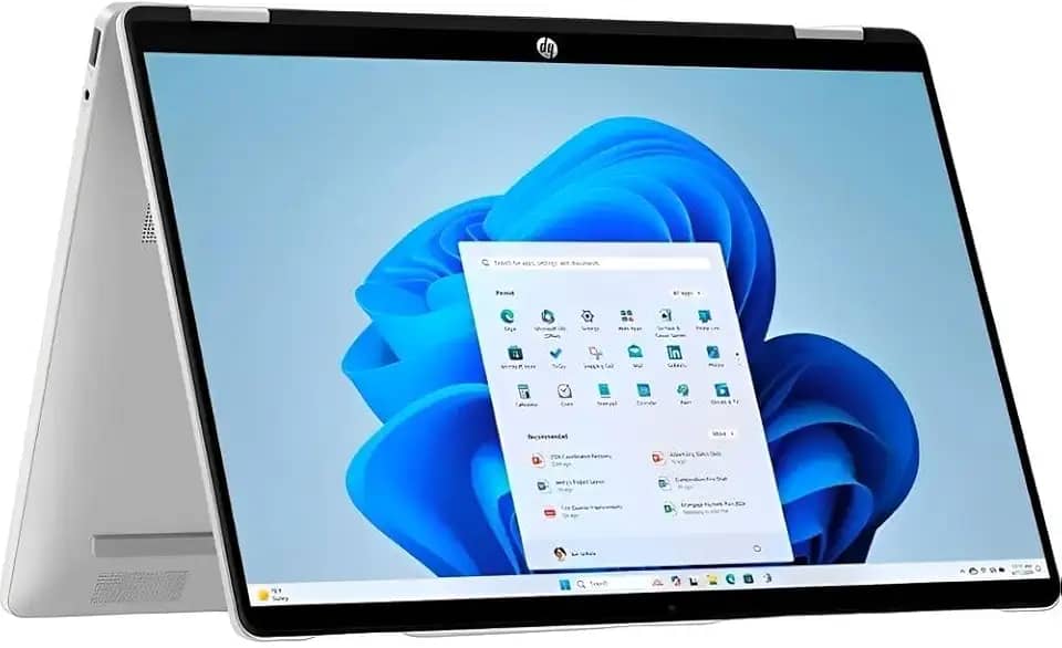 HP Notebook OmniBook 5 Flip 2 em 1, tela sensível ao toque 2K de 14 polegadas, Intel Core 5 120U, 8 GB de RAM, SSD de 512 GB, placa de vídeo Intel, teclado retroiluminado, Windows 11 Home, Glacier