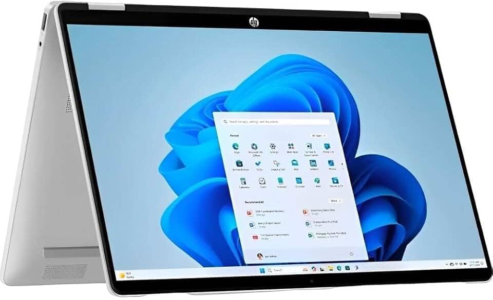 HP Notebook OmniBook 5 Flip 2 em 1, tela sensível ao toque 2K de 14 polegadas, Intel Core 5 120U, 8 GB de RAM, SSD de 512 GB, placa de vídeo Intel, teclado retroiluminado, Windows 11 Home, Glacier