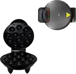 Máquina de Cake Pop Antiaderente, 12 Cavidades de 4cm, 1000W, 220V, Preta