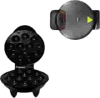 Máquina de Cake Pop Antiaderente, 12 Cavidades de 4cm, 1000W, 220V, Preta