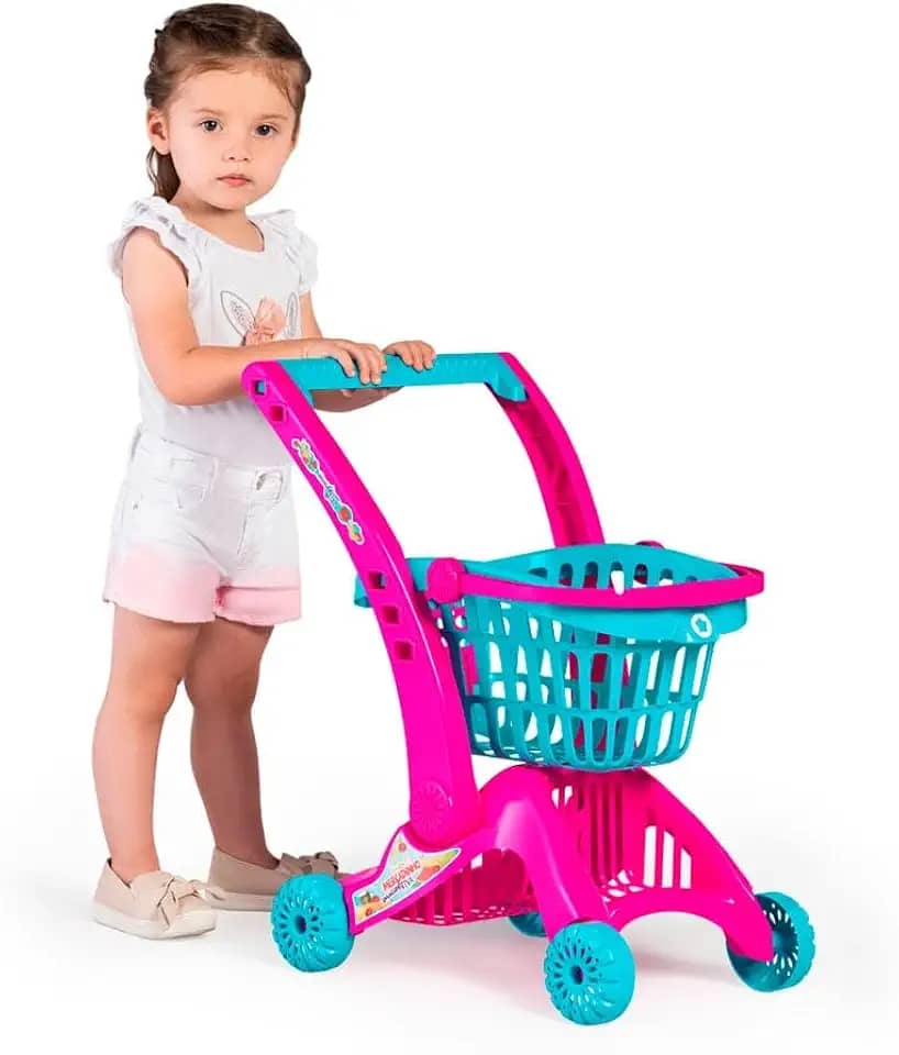TA TE TI - Imaginativa Super Mercadinho - Rosa - CARRINHO DE MERCADO