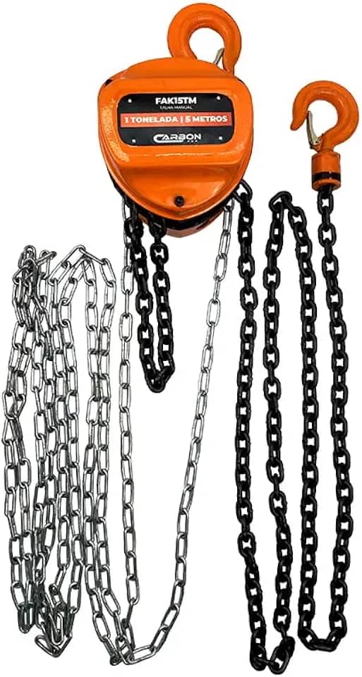 Talha Manual 1 Tonelada 1000KG 5 metros de Elevação FAK15TM Carbon Fak