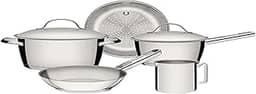 Jogo de Panelas Tramontina Allegra em Aço Inox com Fundo Triplo 5 Peças