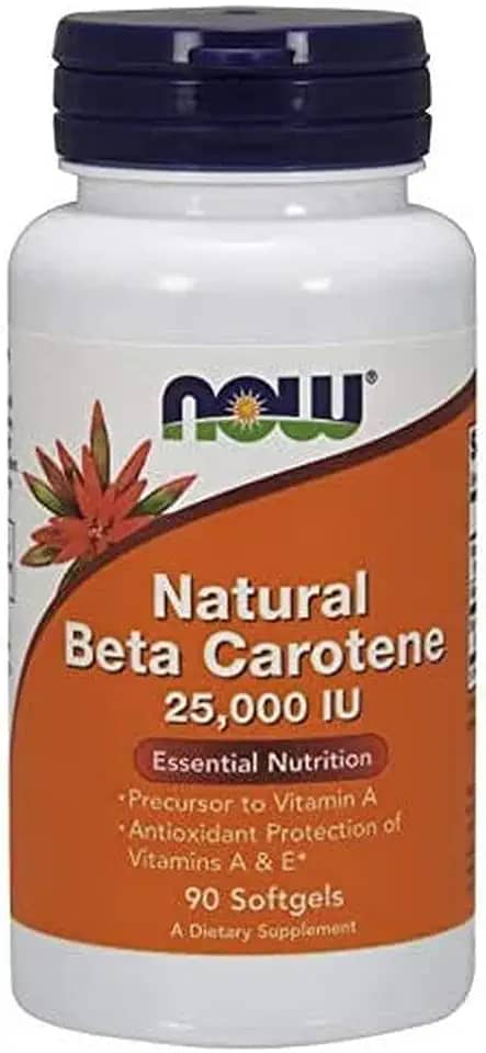 Beta Carotene Natural 7,500 mcg 90 Softgels - Now Foods