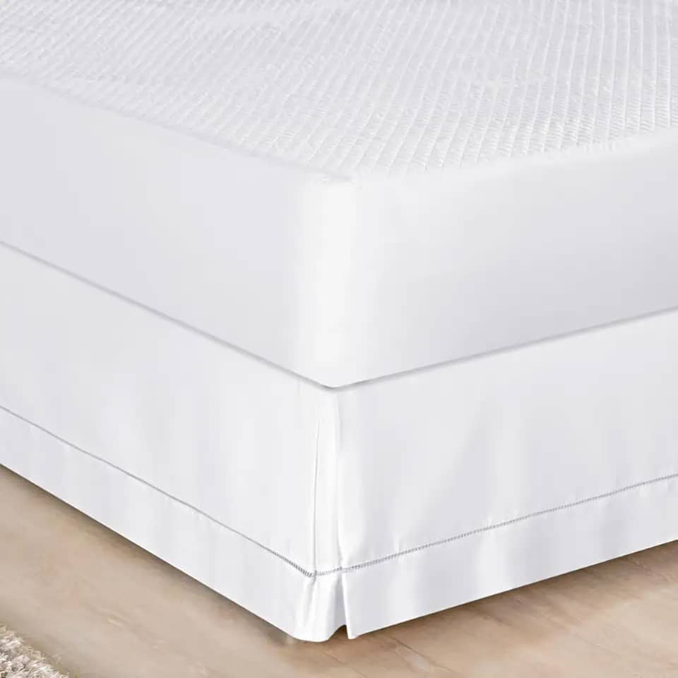 Saia Para Cama Box Casal Percale 200 Fios 01 Peça Branco