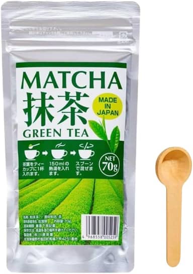 Chá Verde Matcha em Pó Japonês Kawahara 70G + Mini Colher Medidora Ekos - Importado
