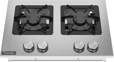 Cooktop a Gás 2 Bocas Duplo de Embutir Industrial Inox Grelha 20x20