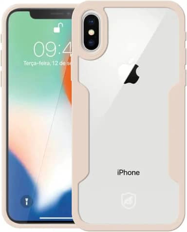 Gshield Capa Case Capinha 360 Frente e Verso para (iPhone X/XS, Rosa)