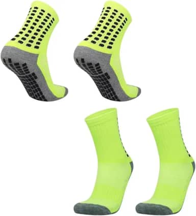 Kit 2 ou 3 Pares De Meia Esportiva Cano Longo Com Anti Derrapante Unissex Tamanho Ajustável 40 ao 46 Profissional Em Nylon e Poliéster DUPIN