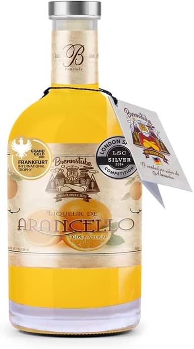 Brennstube Arancello, Licor de Laranja Natural, Premiado com Ouro em Frankfurt e Prata em Londres, 100% Artesanal