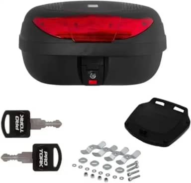 Bau Bauleto 45 Litros Smart Box 2 capacetes Refletor Vermelho Pro Tork
