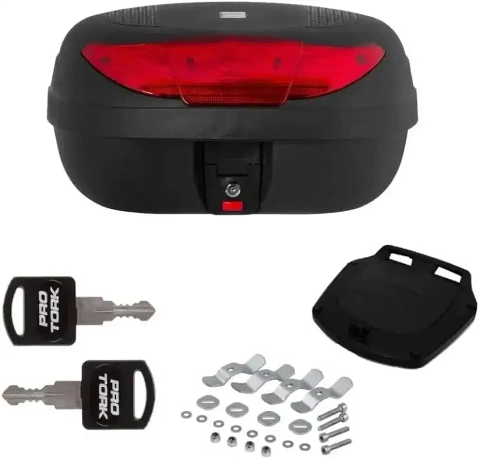 Bau Bauleto 45 Litros Smart Box 2 capacetes Refletor Vermelho Pro Tork