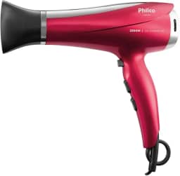 Secador de Cabelos Philco Vermelho Cherry Tourmaline Íon 2200W 220V