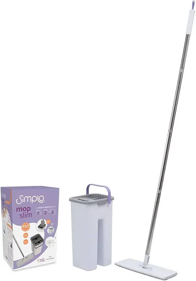 Simplo - Mop com Balde e Esfregão Slim Limpeza Prática e Eficiente