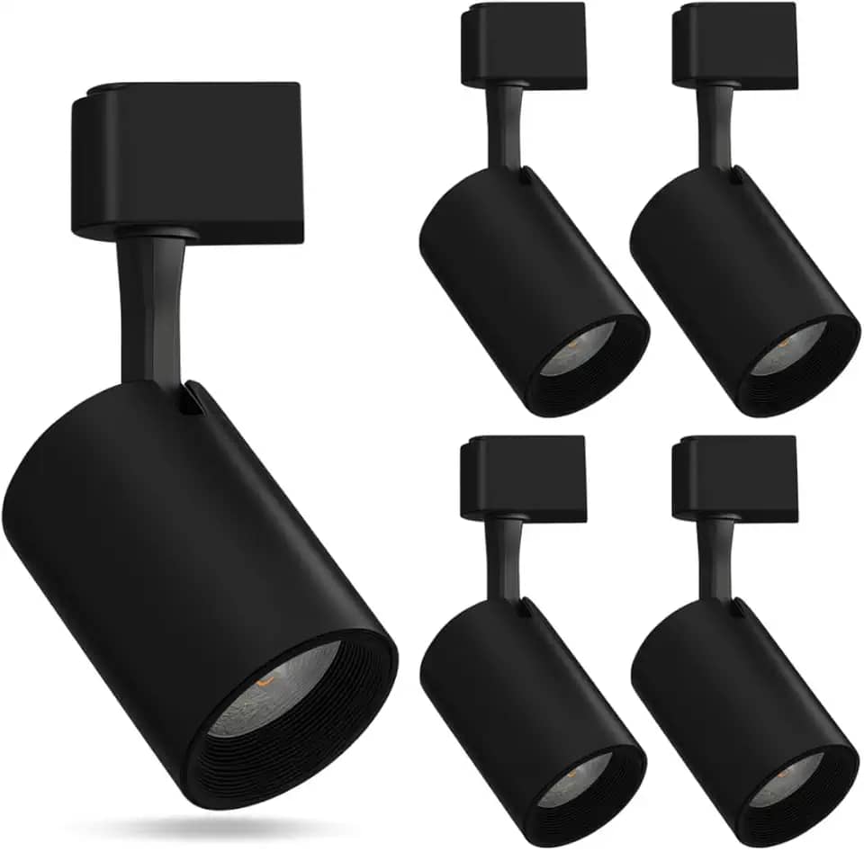 Spot LED trilho eletrificado 10W luz quente 3000K preto para iluminação direcionável e decorativa (5)