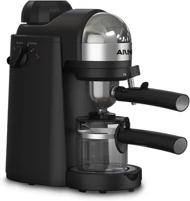 Cafeteira Espresso Arno Mini Espresso Compacta 1000W com acabamento Inox, bico vaporizador para leite e 4 bar de pressão CMME 220v