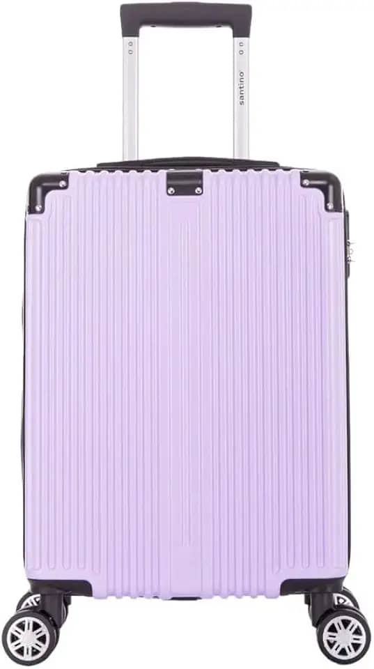 Mala de Bordo Dublin Rígida 4 Rodas Duplas Santino AMZV204P (Lilás)